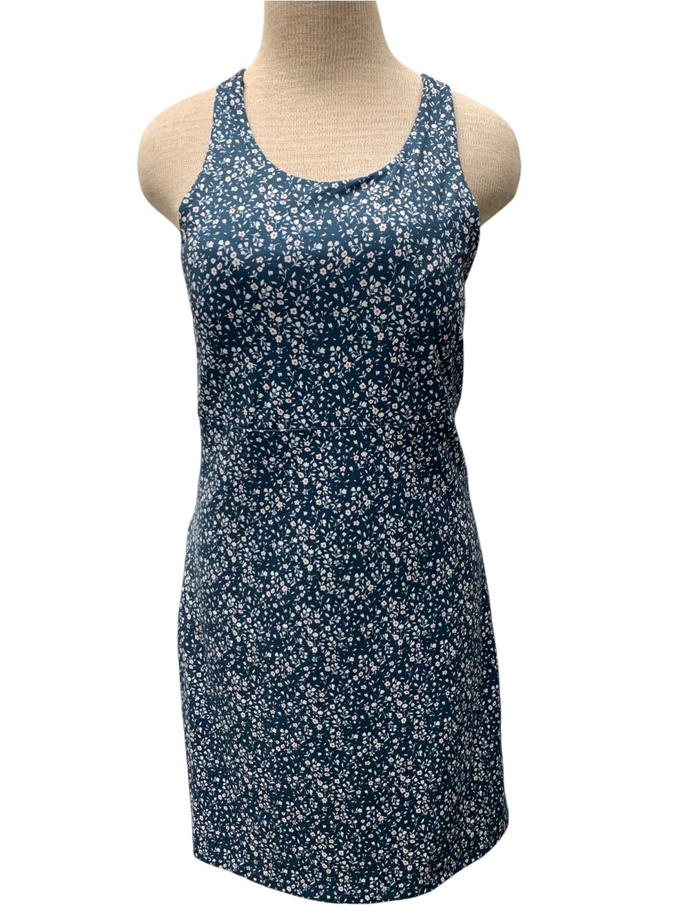 Kyodan Navy Blue Floral Racerback Dress Size L